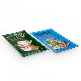 19657 CONJ. 02 PETISQUEIRAS RETANGULARES TEA