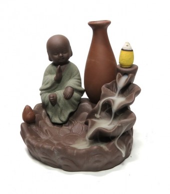 7669262-1 PORTA INCENSO CONE C/ VASO BUDA