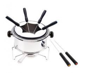 8852 CONJUNTO PARA FOUNDUE INOX 10 PECAS