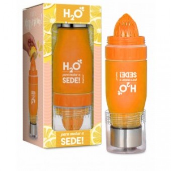 1662 GARRAFA ESPREMEDOR H2O 650ML - LARANJA
