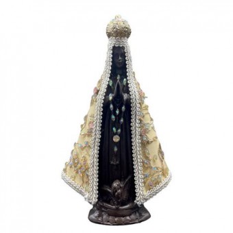 I-NSRN23 N SRA NEGRA RENDA BORDADA 23 CM