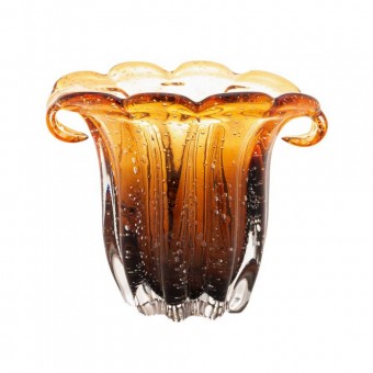 4855 VASO 15X12CM AMBAR MARROM ITALY VDR