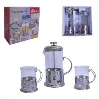 BA-24474 CAFETEIRA FRANCESA DE VIDRO