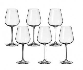 57984 Jogo de 6 tacas para vinho branco Ardea em cristal ecologico 450ml A23cm