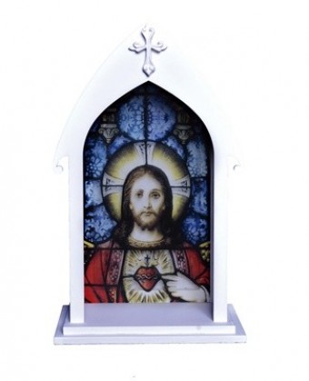 P10083 CAPELA VITRAL JESUS 1 26X16