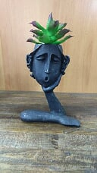 VASO ROSTO BRANCO/PRETO 2