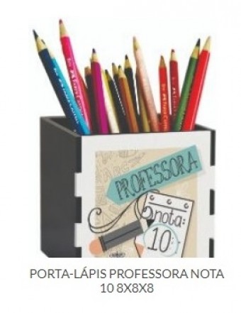P20122 porta-lápis professora nota 10 8x8x8