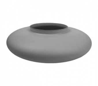 49-10500 VASO VIDRO TERRARIO CINZA FOSCO 32X11 CM