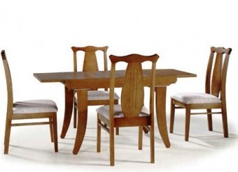 0186 - MESA ELÁSTICA PINHEIRA 1,10 TAMPO MADEIRA/VIDRO FENDI E PRETO