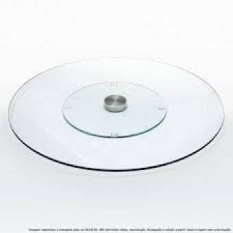 2518 CENTRO DE MESA GIRATORIO DE VIDRO SODO CALCICO TEMPERADO 45cm