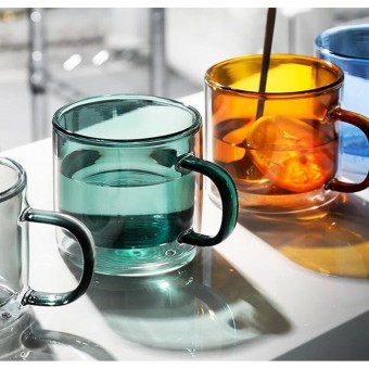 HM0734 CANECA DE VIDRO DUPLO 300ML