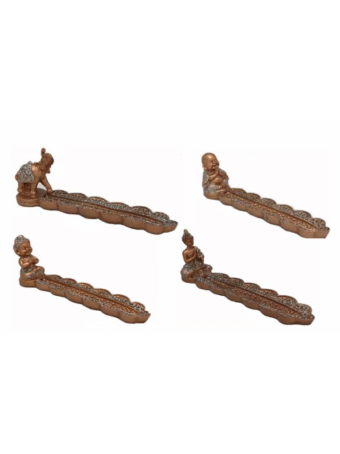 TRES-E15 PORTA INCENSO RESINA GLITER 18CM