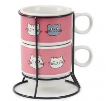 10024637 KIT XICARAS C/2PCS I LOVE CATS   :SEM GTIN