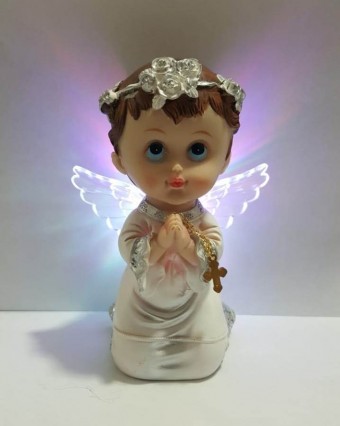 RB98100-1 ANJO BRANCO LUZ 12 CM