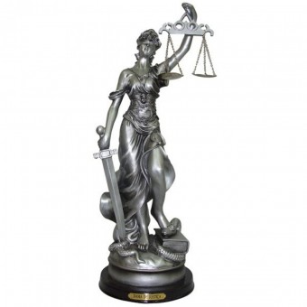 542802 DAMA DA JUSTICA 57CM PRATA