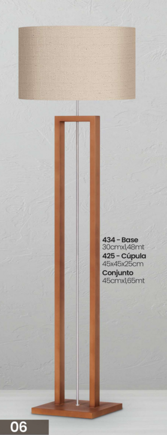 434 LUMINARIA PISO IMBUIA CUP TEC BEGE