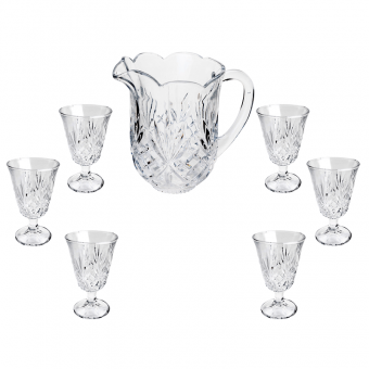 7218 JG JARRA 1,3L C 6 TACAS 220ML CRISTAL