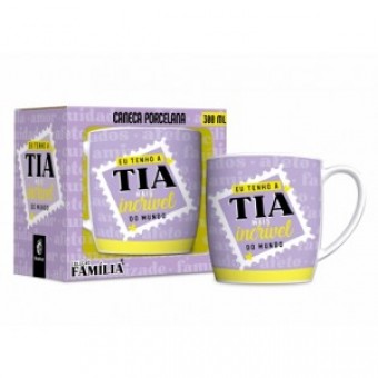 14112 CANECA PORCELANA URBAN 300ML FAMILIA - TIA INCRIVEL
