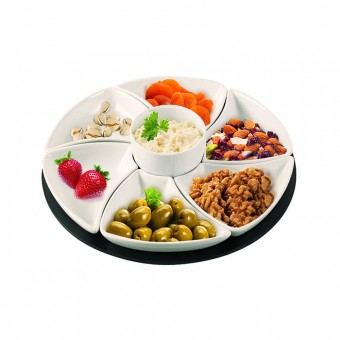 Pcln-023 petisqueira porcelana 30,5cm