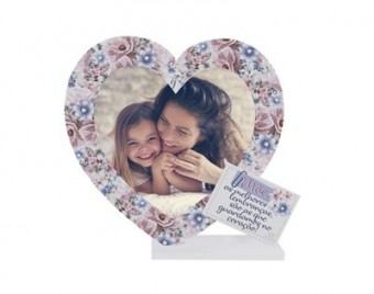 P17315 PORTA-RETRATO CORAÇÃO O MÃE, AS MELHORES LEMBRANÃAS...18,5X19,5