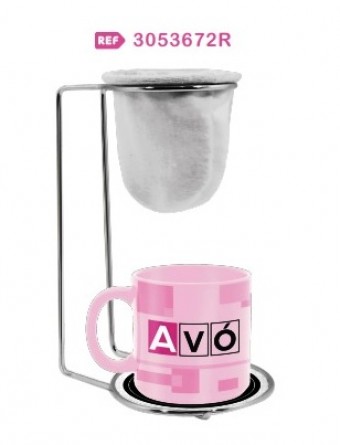 3053672R KIT CAFE PORCELANA 100ML ROSA AVO DUAS VEZES