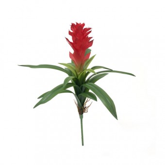 BROMELIA GUSMENIA 16F EM SILICONE - VERMELHO