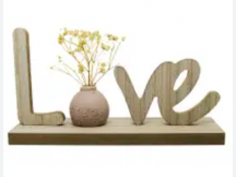 DPU40015 DECOR LOVE VASE NAT/BRA