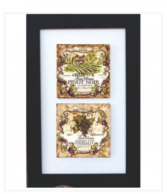 3002-014 QUADRO DEC 2 AZULEJOS VINHO 18,5X31,5CM