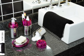 5750-200 kit para banheiro 4 pecas preto