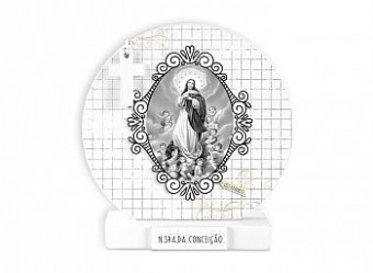 RL157 RELICÁRIO MESA IMÃ NOSSA SRA. DA CONCEIÇÃO ESTAMPA CLARA