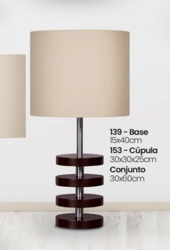 139 TB ABAJUR CILINDRICO TABACO CUP TEC BEGE