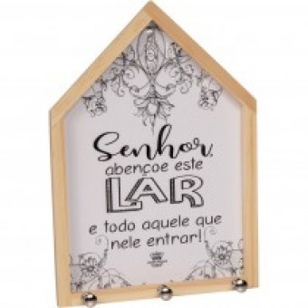 P18832 PORTA-CHAVE CASINHA SENHOR ABENÇOE ESTE LAR...23X16,5