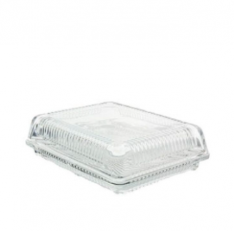 1386 PORTA FRIOS DE VIDRO COM TAMPA 20X15 CM