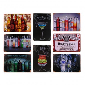 Yplc46 placa 20x30cm metal bebida