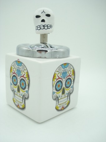 1706 CINZEIRO CERAMICA CAVEIRA MEXICANA