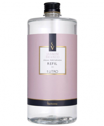 REFIL VIA AROMA 1LT AGUA PERF. CLASSICA JASMIM BRANCO