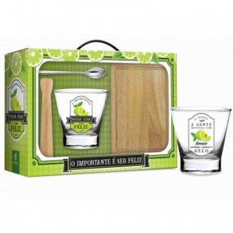 2927 CONJUNTO CAIPIRINHA GDE - O IMPORTANTE E SER FELIZ