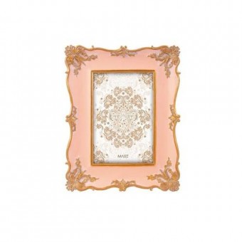 6358-PORTA RETRATO ROSA EM POLIRESINA - 10X15