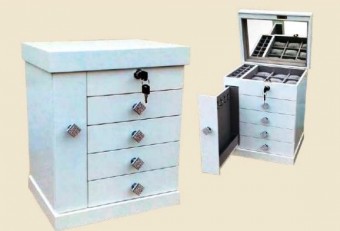 42500-10 CX. JÓIAS THAÍS BRANCA/MARRON