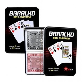 D878a baralho 2pc lata verde plastico ref.d878a