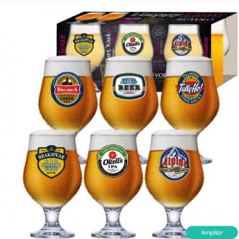 LUVA HAPPY HOUR TACA BEER MASTER C/ 06 PCS