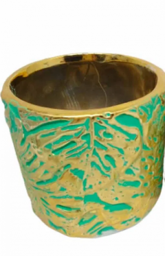 AQ036614 JG VASO FOLHA 2PCS PORCELANA