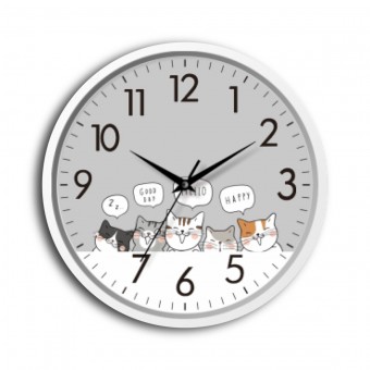 HM2297 RELOGIO DE PAREDE REDONDO GATO
