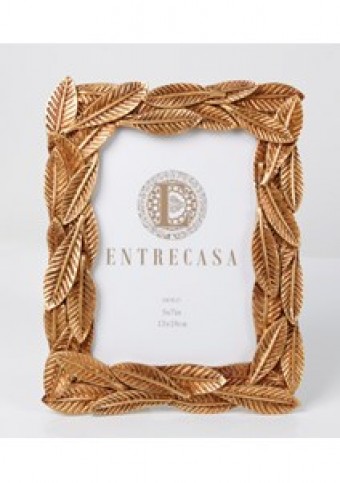 21366 PORTA RETRATO RESINA DET FOLHAS 19,3X24X1,5C