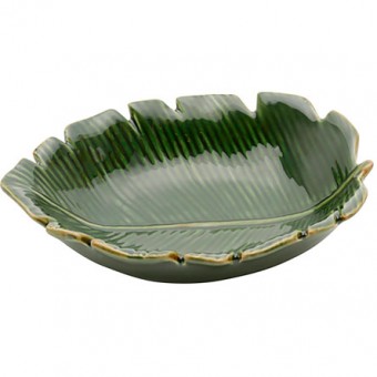 4331 PETISQUEIRA DE CERAMICA LEAF VERDE 16X12X04 CM