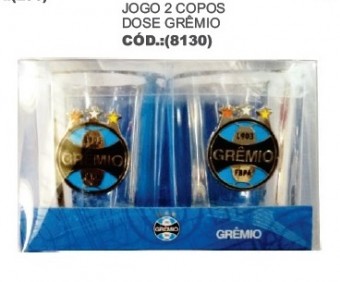 8130 JOGO 2 COPOS DOSE 1062A-14 GREMIO