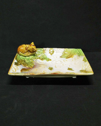 Prato gato porcelana retangular