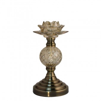 4510203 CASTIC BRONZ STAR P - 12,5 x 12,5 x 25 cm ( vidro - metal )