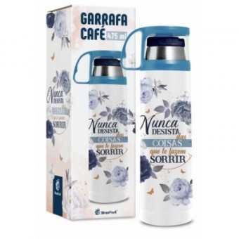 11885 GARRAFA TERMICA C/ CANECA  G - COISAS QUE TE FAZEM SORRIR