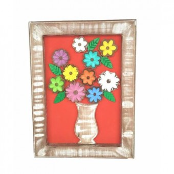 Quadro flor dourada